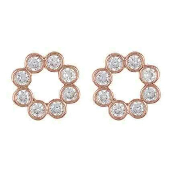 Kate Spade Rose-Gold Full Circle CZ Stud Earrings - Picture 3 of 3